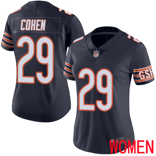 Chicago Bears Limited Navy Blue Women Tarik Cohen Home Jersey NFL Football 29 Vapor Untouchable